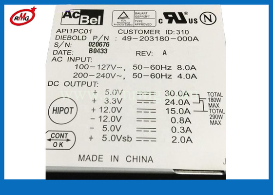 электропитание 300W 49203180000A Diebold запасных частей ATM банка 49203180000A